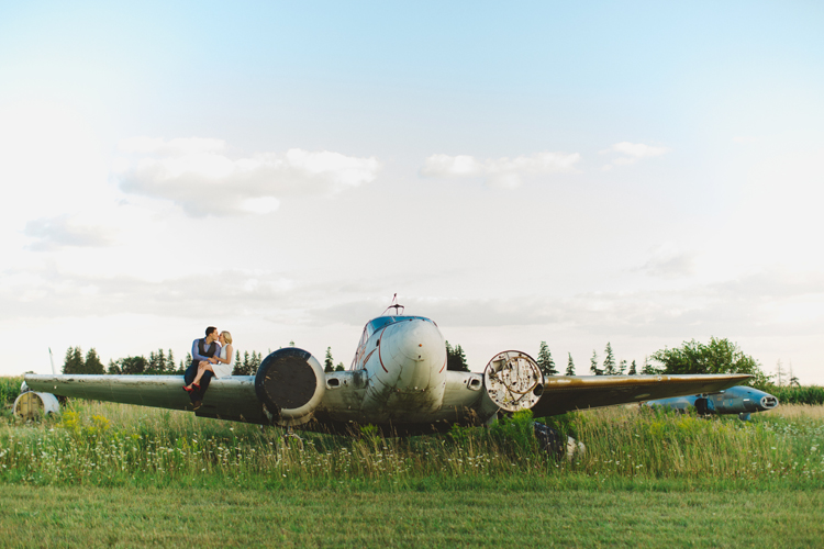 Engagement Shoot with planes