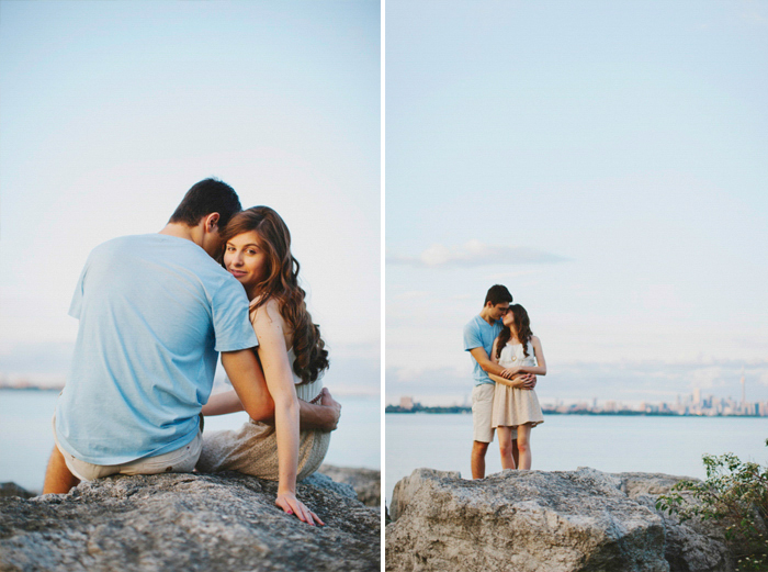 beach engagement photographs