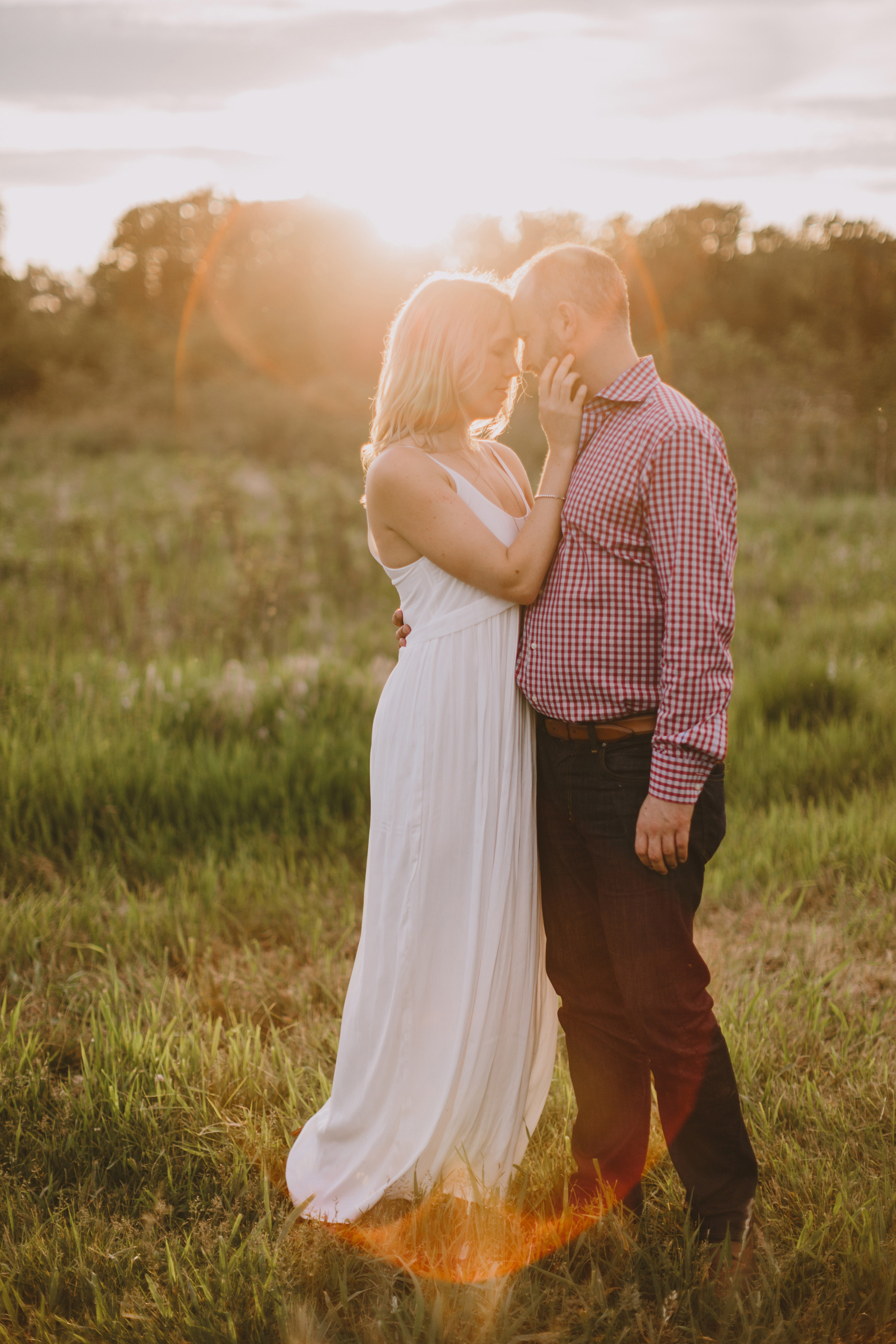 sunset engagement session